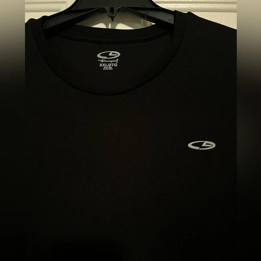 Mens Champion Black Nylon Top Size XX Large‎ Shirt Stretchy - Picture 4 of 5